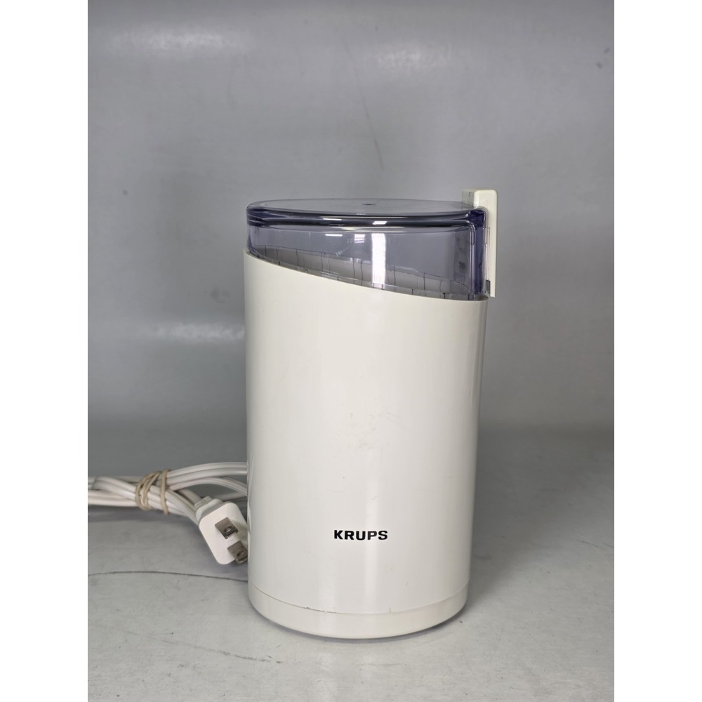 Krups 203 One Touch Coffee Bean Spice Mill Grinder White Works Perfectly